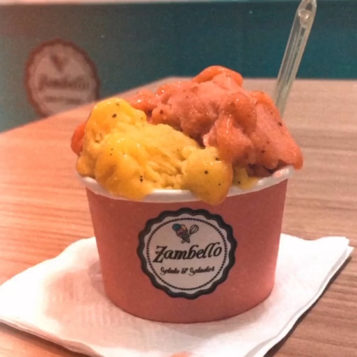 review photo of Zambello Gelato & Gelados Gelato de manga e de morango shared by @tamirishp on 10 Mar 2022 - review