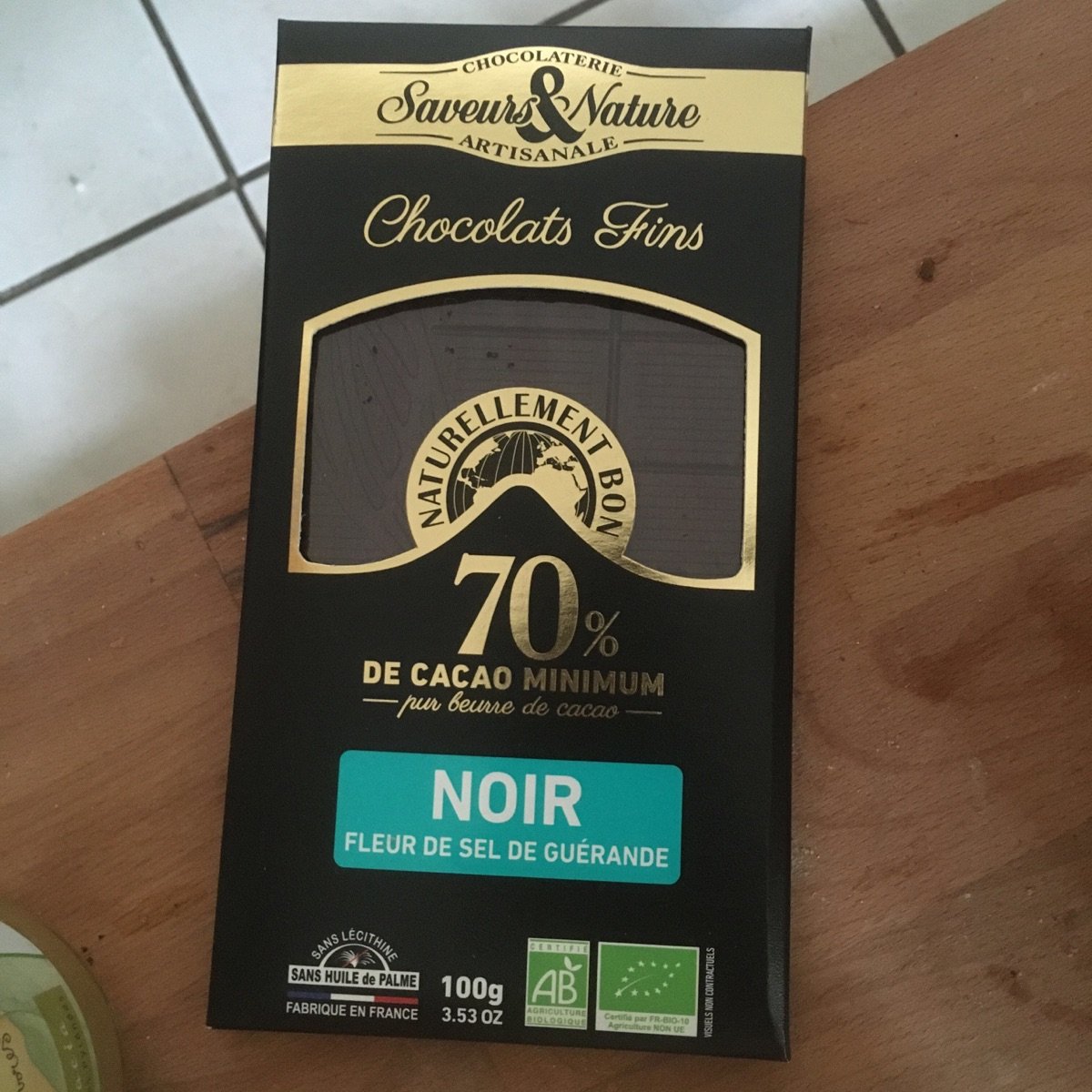 Chocolat 70 au sel de Guérande from Saveurs & nature Vegan Product — free download