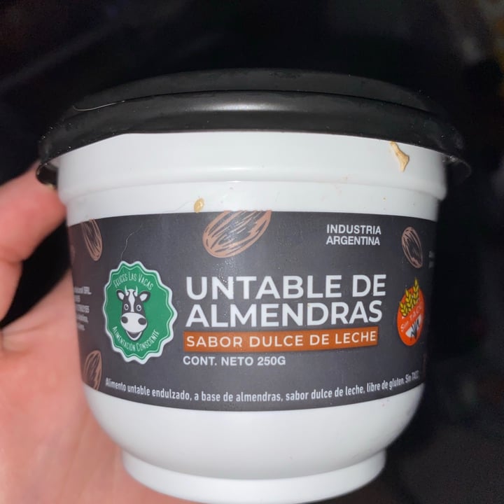 photo of Felices Las Vacas Untable de Almendras sabor Dulce de Leche shared by @valentommasino on  23 Mar 2021 - review