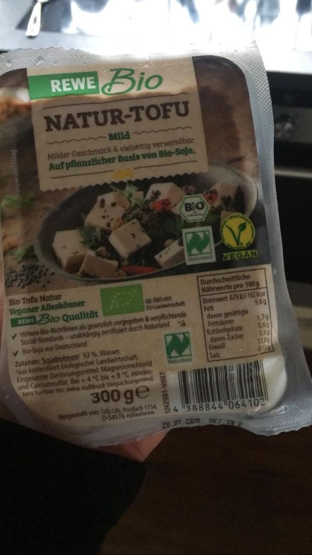 photo of Rewe Bio Natur Tofu shared by @mokina360 on  13 Feb 2020 - review