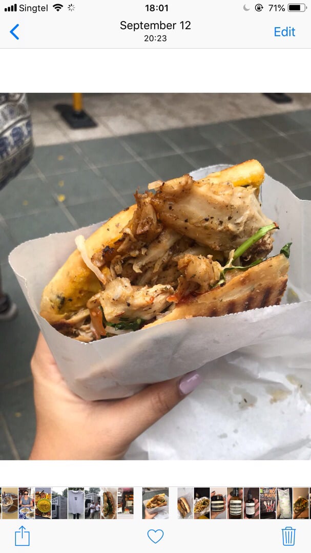 photo of Grand Hyatt Singapore Mediterranean Heura® Grilled Chicken Panini shared by @gardengoddess on  12 Sep 2019 - review