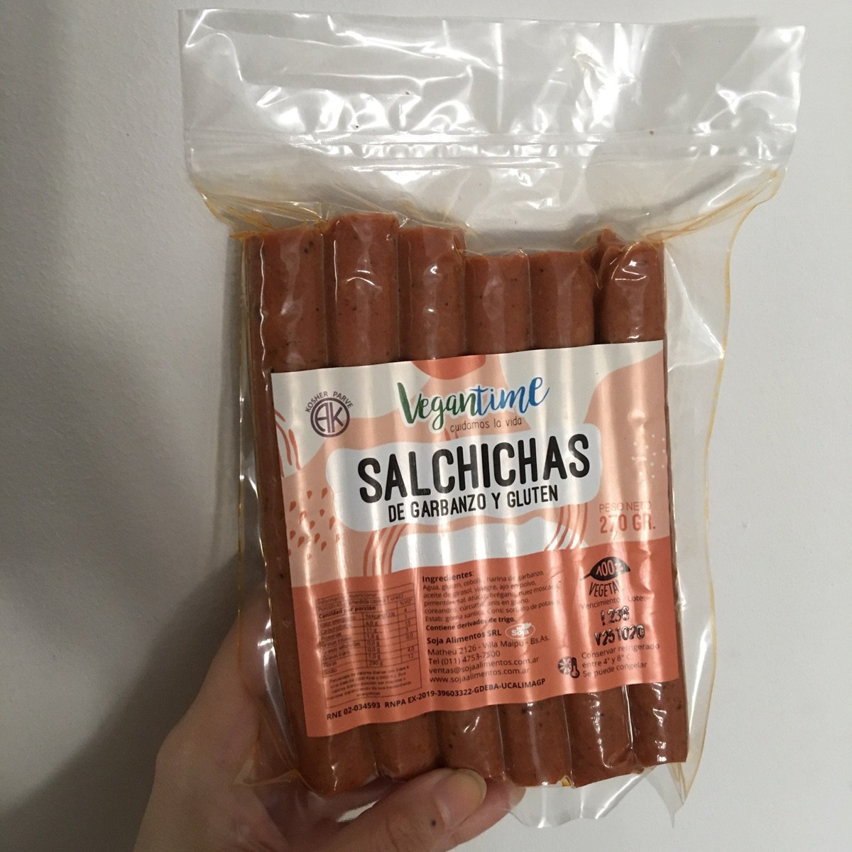 Vegantime Argentina Salchichas de Garbanzo y Gluten Review | abillion