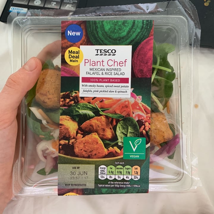 review photo of Tesco Plant Chef Mexican Inspired Falafel & Rice Salad shared by @tyjmorgan on 26 Jun 2021 - review