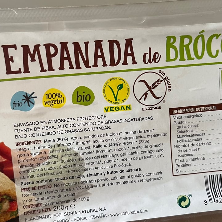 photo of Soria Natural Empanada De Brocoli shared by @pattyblanco on  15 Sep 2021 - review