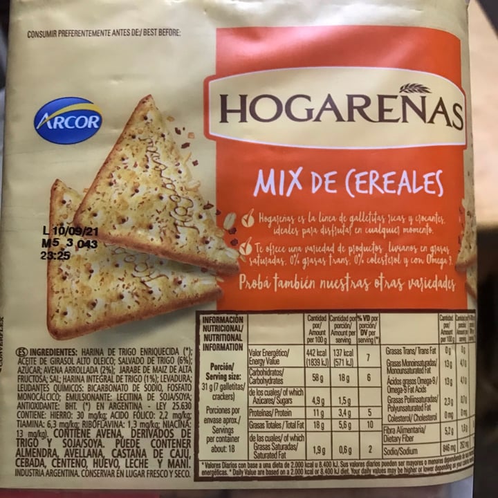 photo of Arcor Hogareñas Mix De Cereales shared by @tiziroco on  07 Sep 2021 - review