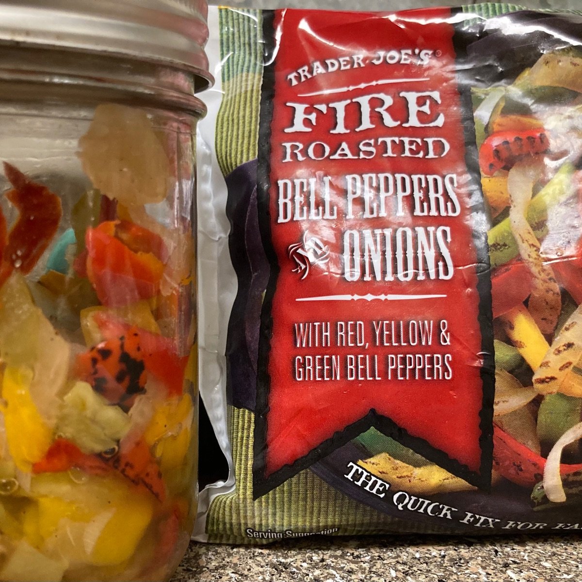 Peppers, Trader Joe's Fire Roasted Bell Peppers and Onions