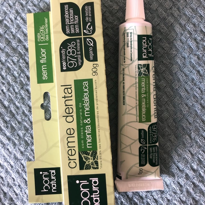 photo of Boni natural Creme Dental Menta & Melaleuca shared by @lubeze on  07 Sep 2021 - review