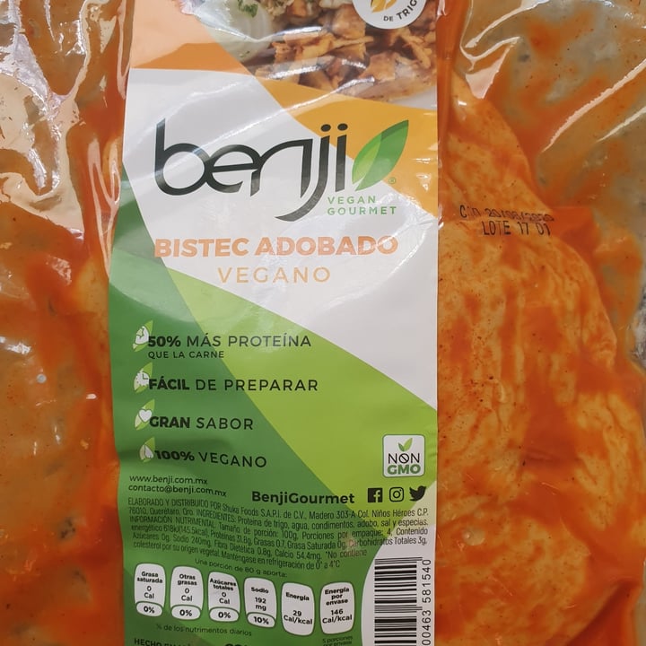 photo of Benji Vegan Gourmet Bistec Adobado shared by @danquiroz on  04 May 2020 - review