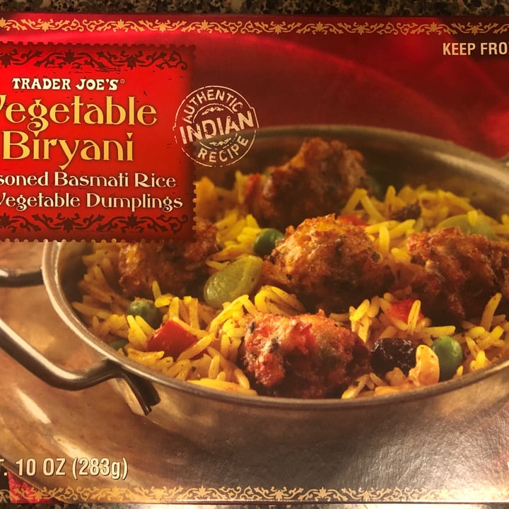 photo of Trader Joe's Vegetable Biryani shared by @allieforthesoul on  12 Jul 2022 - review