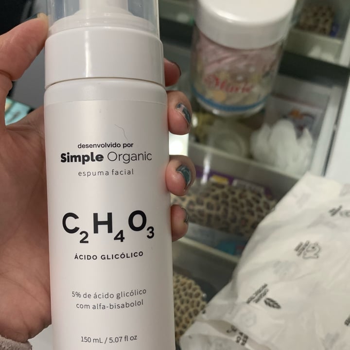 review photo of Simple Organic Espuma Facial Ácido Glicólico shared by @brunacons on 06 Jun 2022 - review