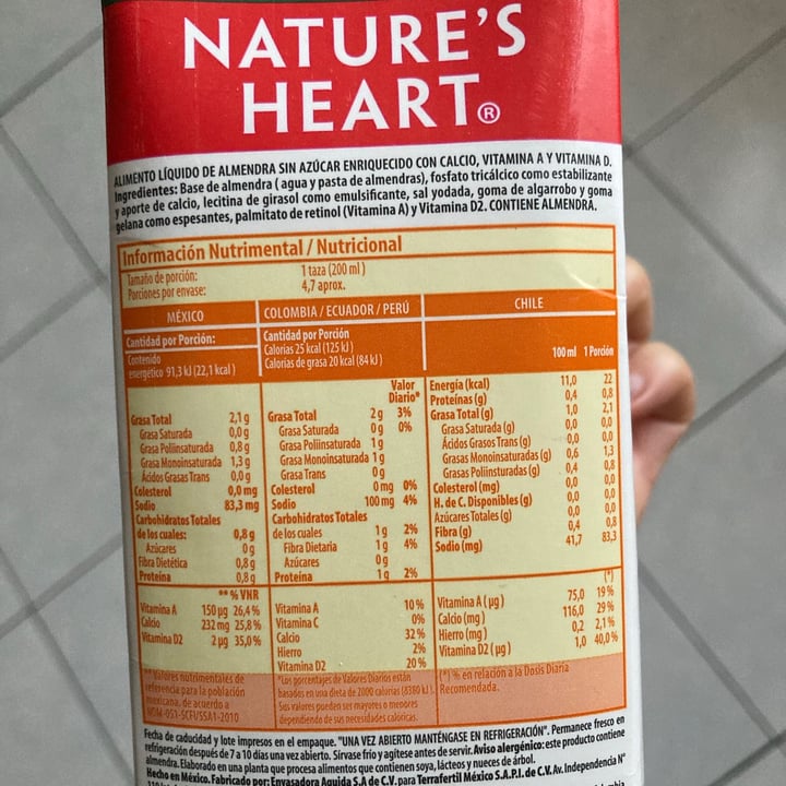 photo of Nature's Heart Almond unsweetened shared by @rociiroo on  14 Jul 2021 - review