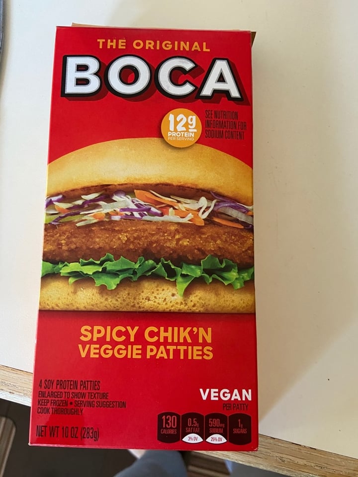 photo of BOCA Spicy Chik’n Veggie Patties shared by @nevyn on  28 Jan 2020 - review