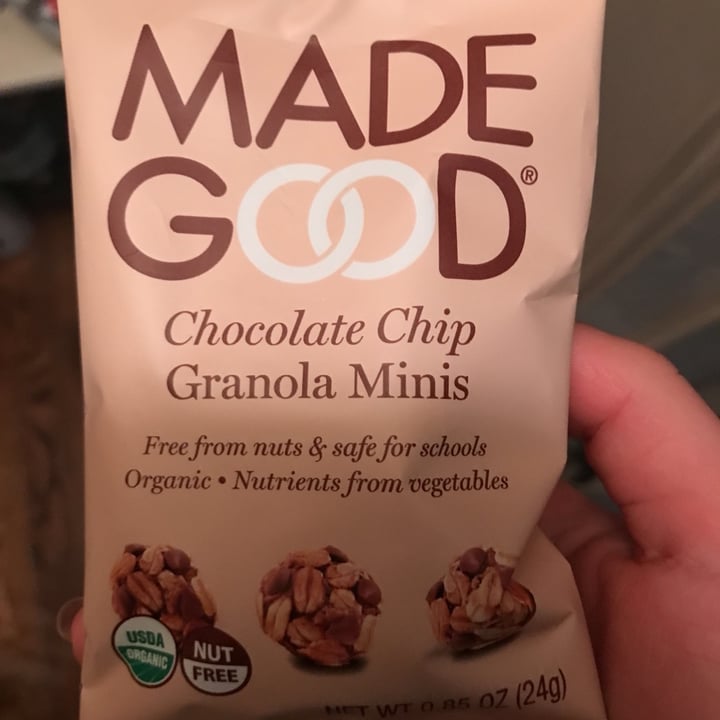 review photo of Made Good Chocolate Chip Granola Minis shared by @happycow on 21 Jul 2020 - review