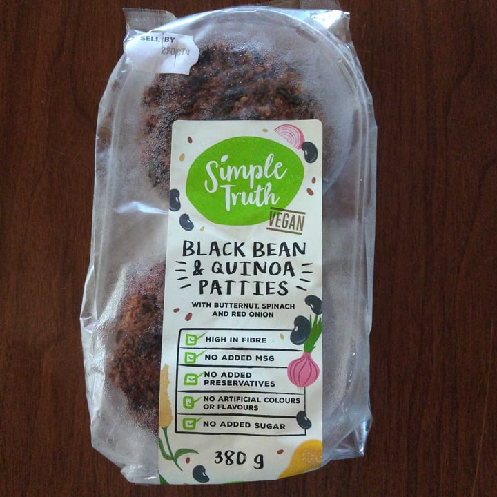 photo of Simple Truth Black Bean & Quinoa Patties shared by @laurenbettyd on  26 Oct 2020 - review