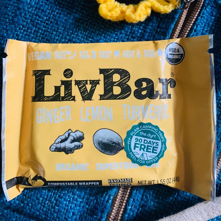 photo of LivBar Ginger Lemon & Turmeric Superfood Bar shared by @iamgodschild on  04 Nov 2021 - review