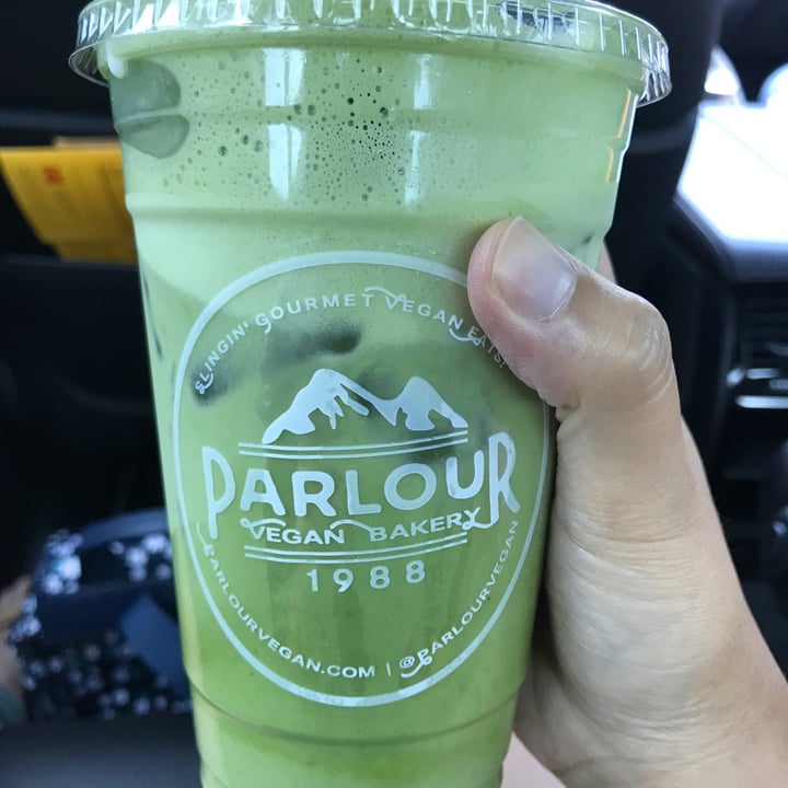 photo of PARLOUR VEGAN BAKERY® Iced matcha latte shared by @indoorkat on  29 Jun 2021 - review