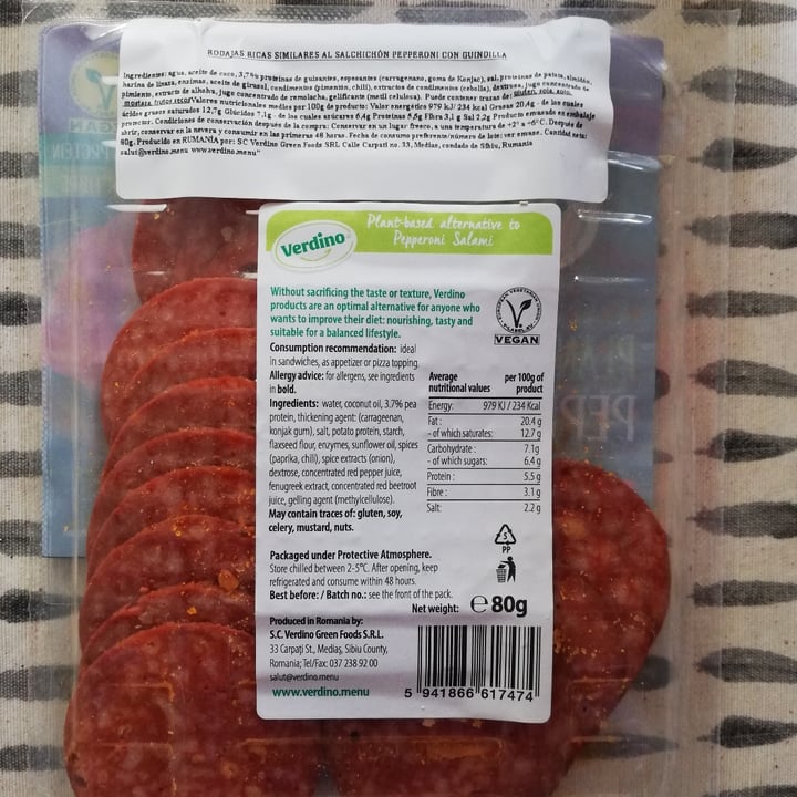 photo of Verdino Pepperoni shared by @copito on  08 Dec 2021 - review
