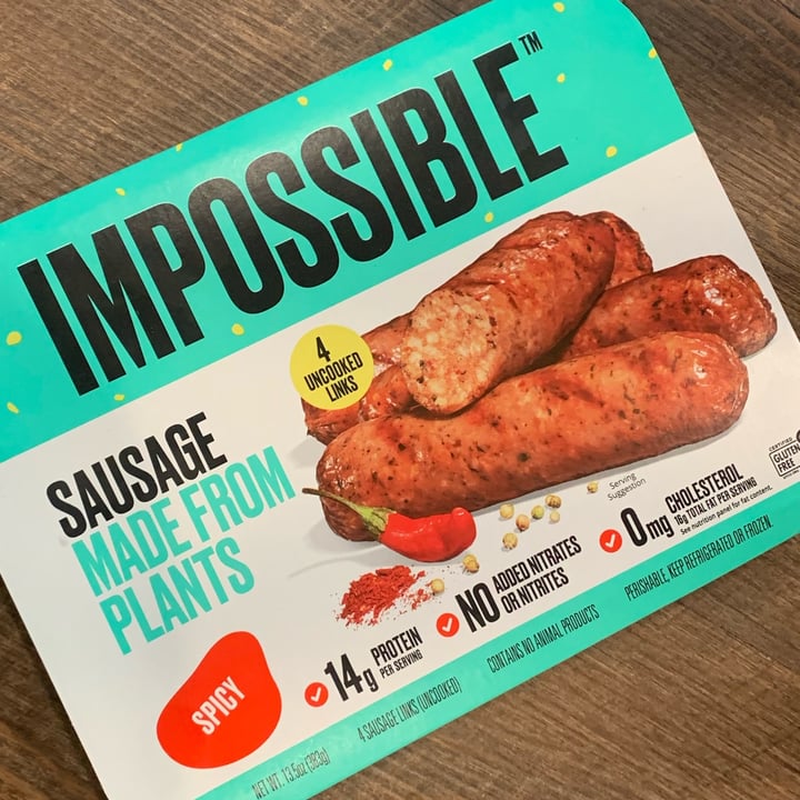 photo of Impossible Foods Spicy Sausage Links shared by @unejanie on  23 May 2022 - review