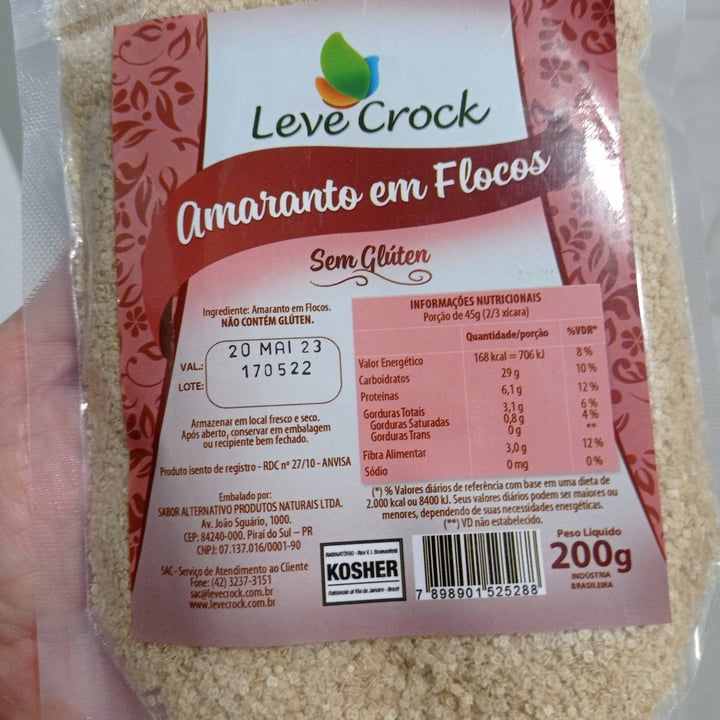 review photo of Leve crock amaranto em flocos shared by @cristinaangelica on 18 Jul 2022 - review