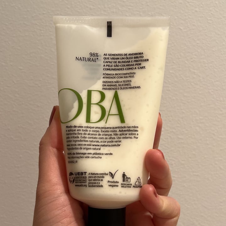 review photo of Natura Polpa para o corpo Andiroba shared by @anabgalindo on 10 May 2022 - review