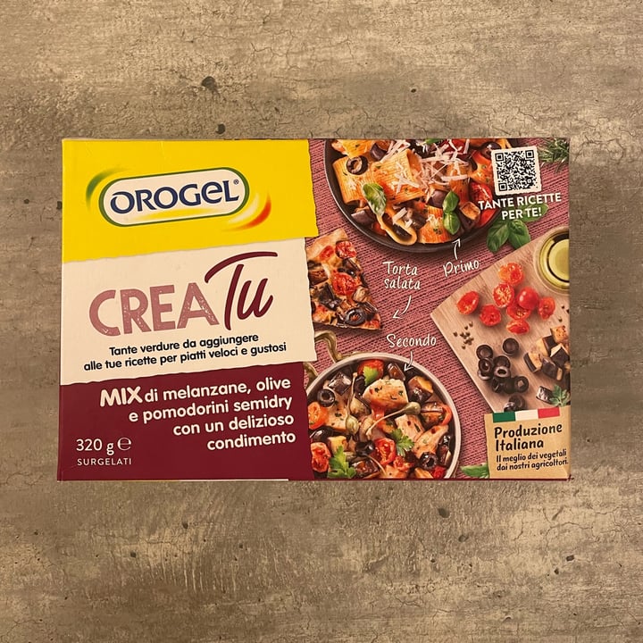 photo of Orogel Crea tu mix di melanzane, olive e pomodorini semidry shared by @spesaconpugliaveg on  10 Oct 2022 - review