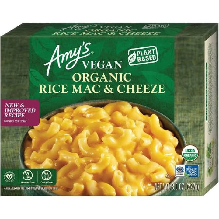 photo of Amy’s Vegan Organic Rice Mac & Cheeze shared by @juliaasimpsonn on  10 May 2022 - review