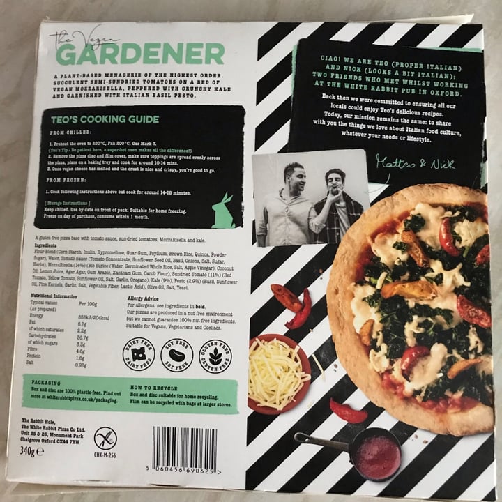 review photo of The White Rabbit The Vegan Gardener Pizza shared by @yourfavouriteginger on 15 Jan 2021 - review