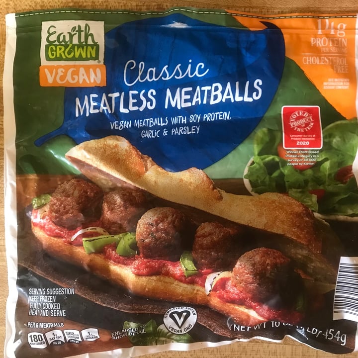 photo of Earth Grown Classic Meatless Meatballs shared by @kanderson5 on  12 Jun 2021 - review