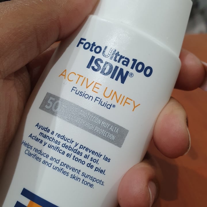 photo of Isdin Foto Ultra 100 ISDIN Active Unify Fusion Fluid SPF 50+ shared by @pumpkin20 on  13 Jul 2021 - review