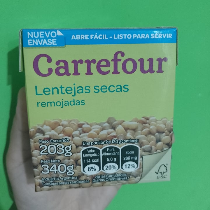 photo of Carrefour Lentejas secas remojadas shared by @caiqui on  06 Jul 2021 - review
