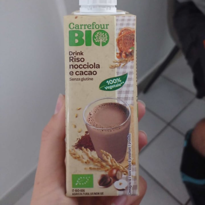 photo of Carrefour Bio Drink riso nocciola e cacao shared by @elenaaio on  09 Sep 2022 - review