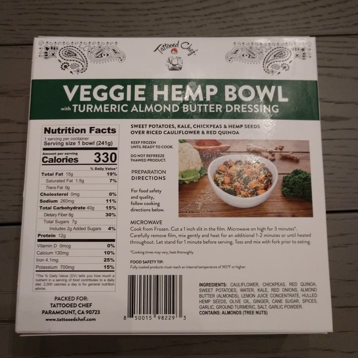 photo of Tattooed Chef Veggie Hemp Bowl shared by @mynameislisa on  19 Jun 2022 - review