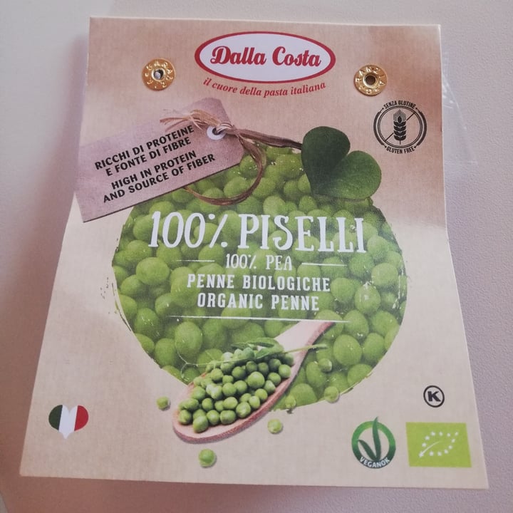 photo of Dalla costa Penne biologiche 100% piselli shared by @vegviv on  31 May 2021 - review