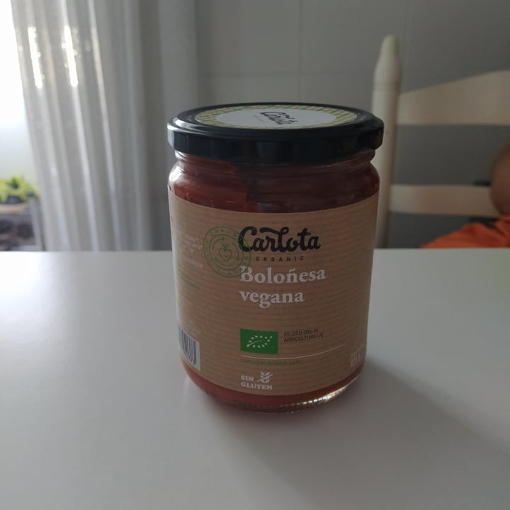 photo of Carlota Organic Salsa Boloñesa Vegana shared by @sam911bee on  06 Nov 2021 - review