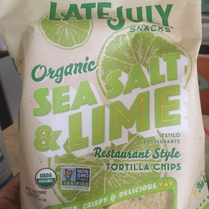 review photo of Late July Snacks Sea Salt & Lime shared by @cadelovesanimals14 on 31 Aug 2020 - review
