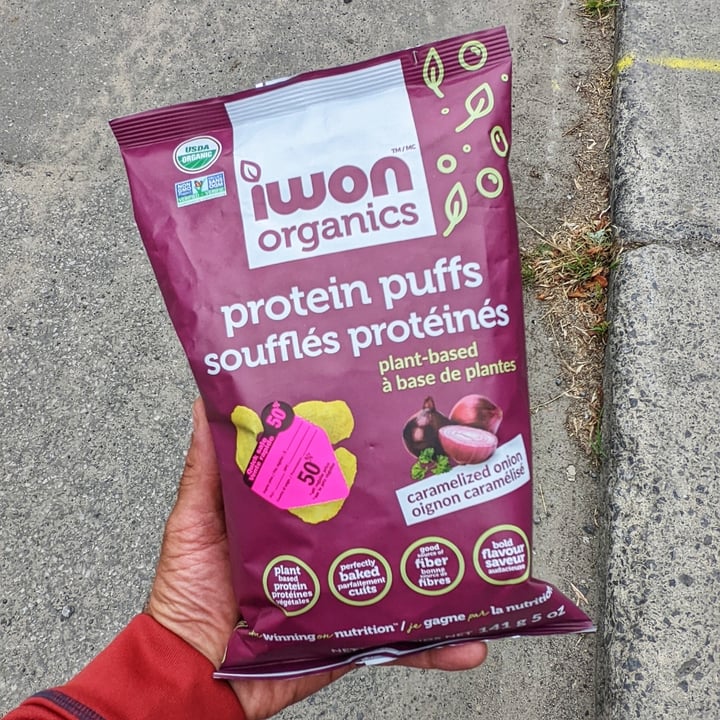 photo of Iwon Organics Caramelized onion protein puffs shared by @stormm on  06 Aug 2022 - review