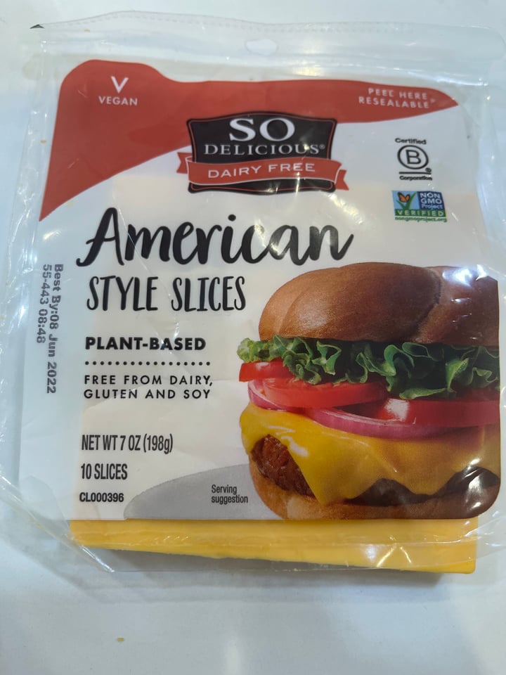 photo of So Delicious Dairy Free American Style Slices shared by @rsaifer on  02 Jul 2022 - review