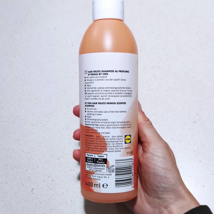 photo of Cien Shampoo alla papaia shared by @angelarusso on  09 May 2022 - review