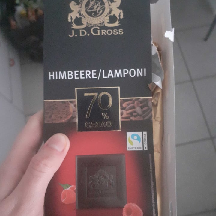 photo of J. D. Gross Cioccolato fondente Lampone shared by @euberuin on  02 Apr 2022 - review
