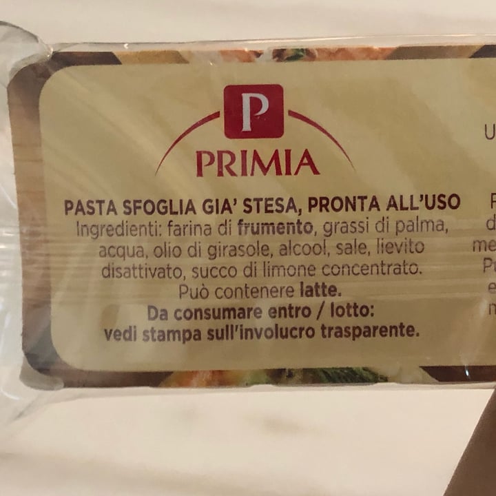 photo of Primia Pasta sfoglia shared by @ele91mem on  01 Nov 2021 - review