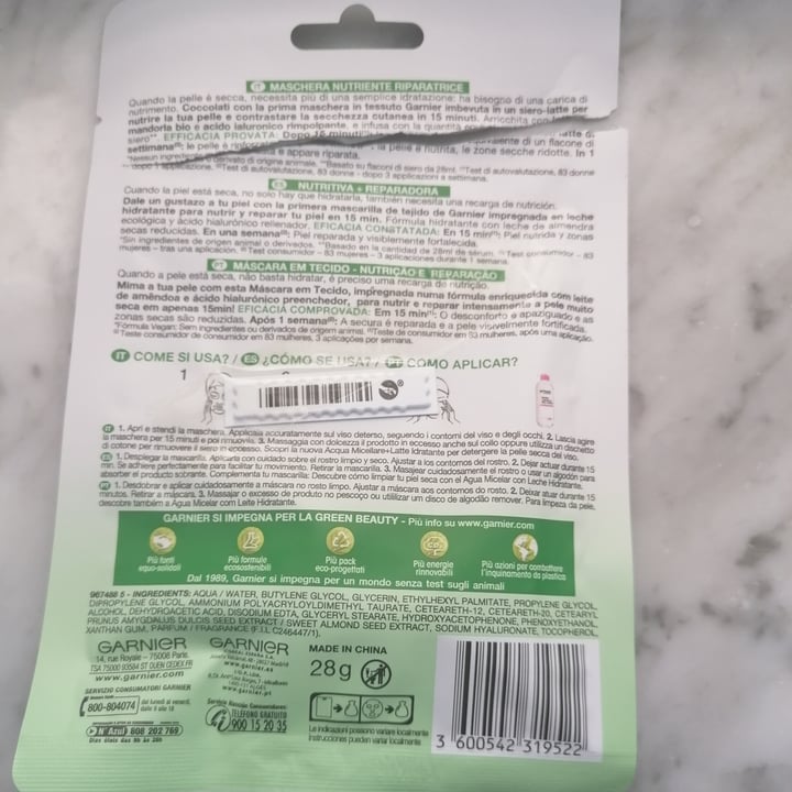 photo of Garnier maschera nutri bomb shared by @giovy on  11 Sep 2022 - review
