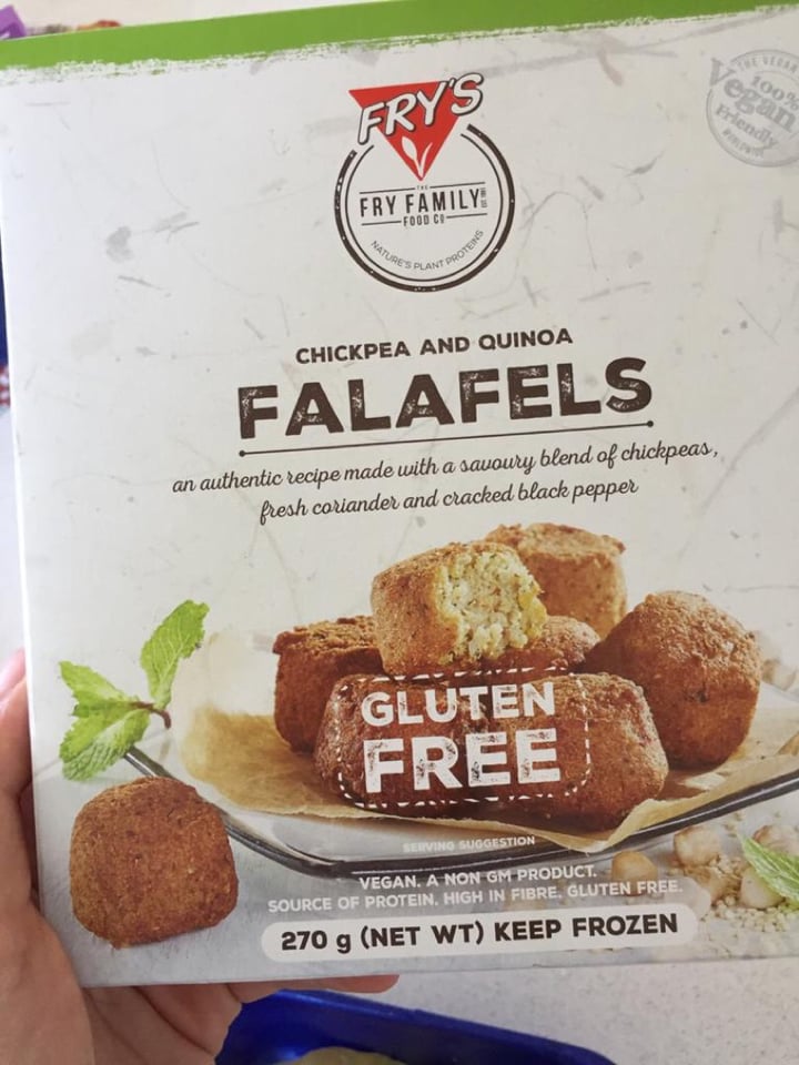 photo of Fry's Family Food Chickpea and Quinoa Falafel shared by @taz on  02 Dec 2019 - review