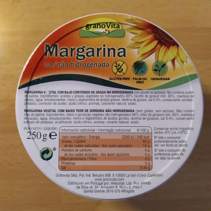 photo of grano Vita Margarina shared by @santimayoral on  16 Apr 2020 - review