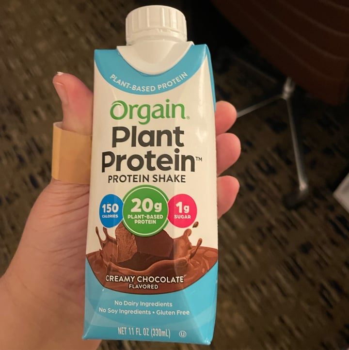 photo of Orgain Plant protein shake creamy chocolate shared by @jessavegano on  24 Jun 2022 - review