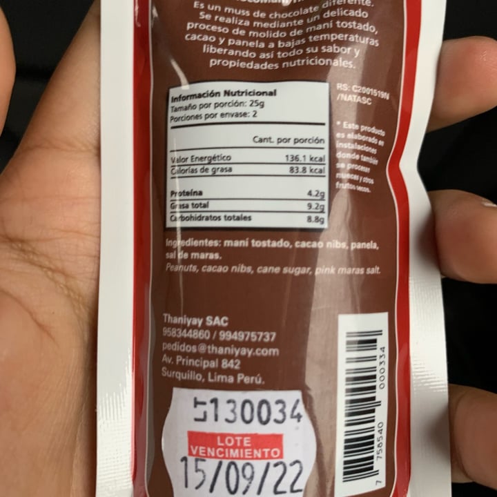 photo of Thaniyay Chocomaní con sal de maras shared by @otomelody on  14 Dec 2021 - review