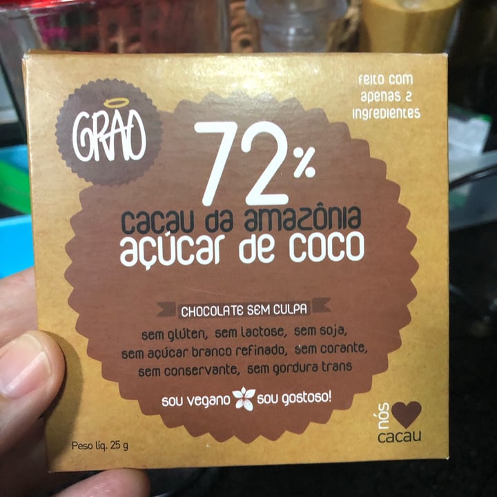 review photo of Grão chocolates Cacau de Amazonia 72% shared by @valeriaraick on 28 Jul 2021 - review