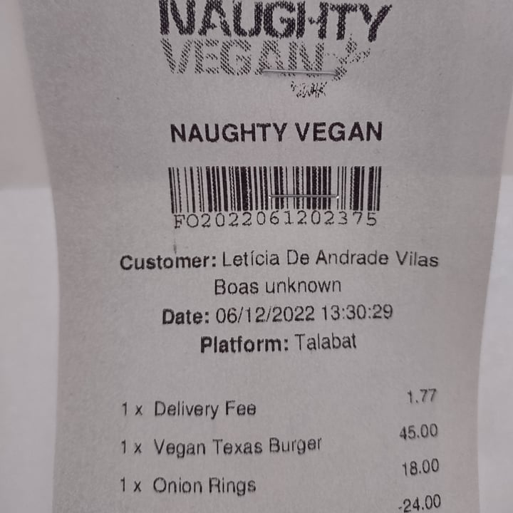 photo of Naughty Vegan Vegan Texas Burger shared by @paxvobus on  12 Jun 2022 - review