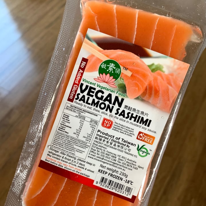 photo of Vincent Vegetarian Food Vegan Salmon Sashimi shared by @cnnna on  21 Jan 2021 - review