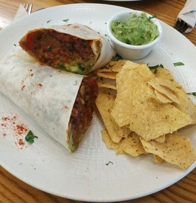 Photo of the dish “Black Bean Caponata Wrap”