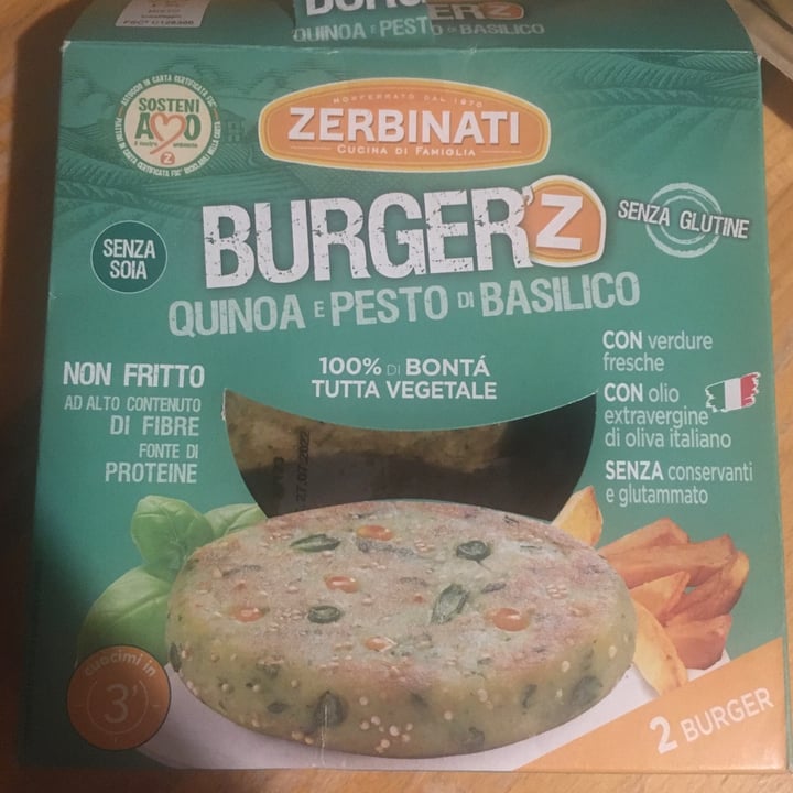 photo of Zerbinati Burger Quinoa E Pesto Di Basilico shared by @didisala on  09 Jul 2022 - review